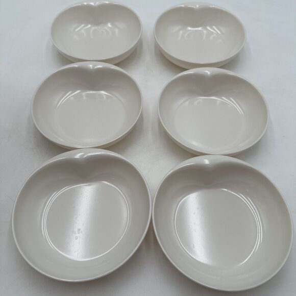 Lot Of 6 MCM VTG Lenox Ware White 6.25" Bowl Dish Melamine St. Louis Mo